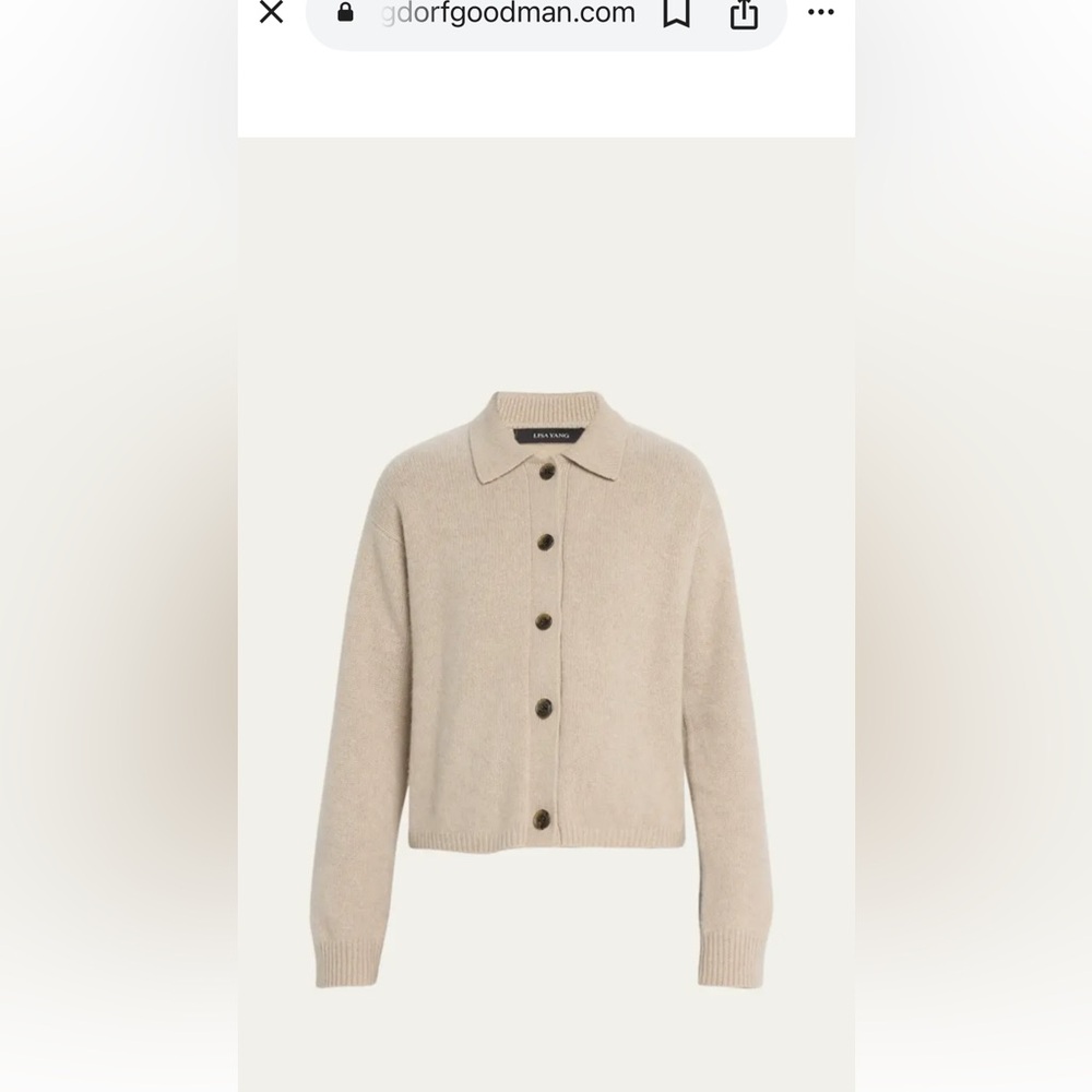 Lisa Yang Beige  Lennie short cardigan
